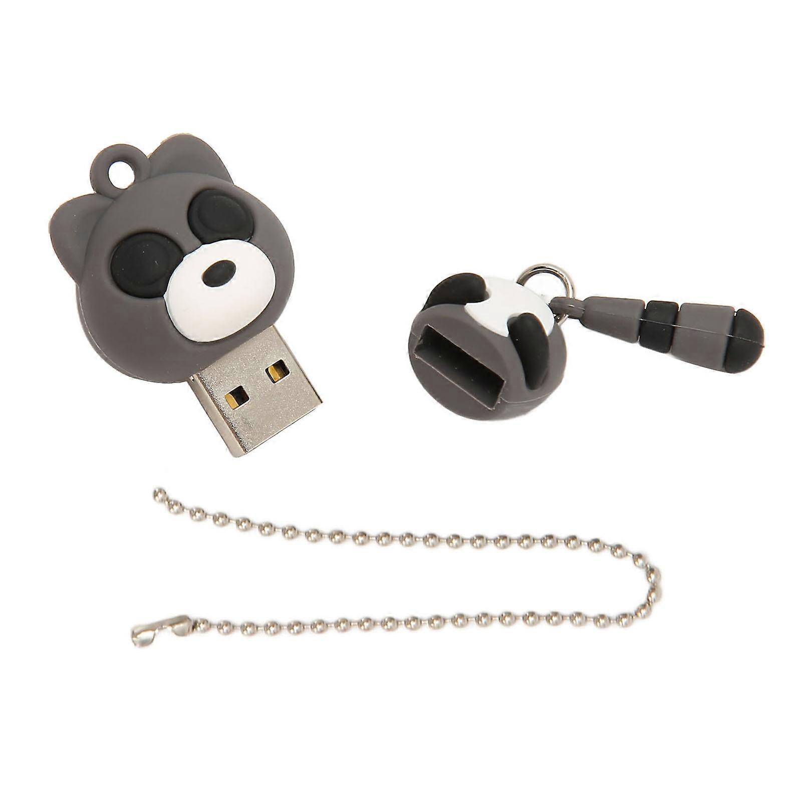 USB2.0 U Disk Supports Hot Swappable Ultra Stable Cute Raccoon USB Flash Drives USB Stick Mobile Phone PC Use 32GB