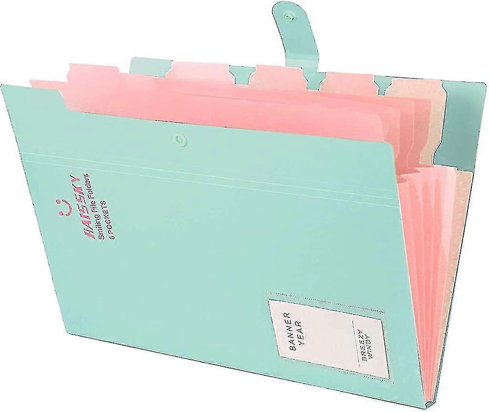 Expanding File Folders ,expandable Folder With 6 Pockets A4 Paper Document