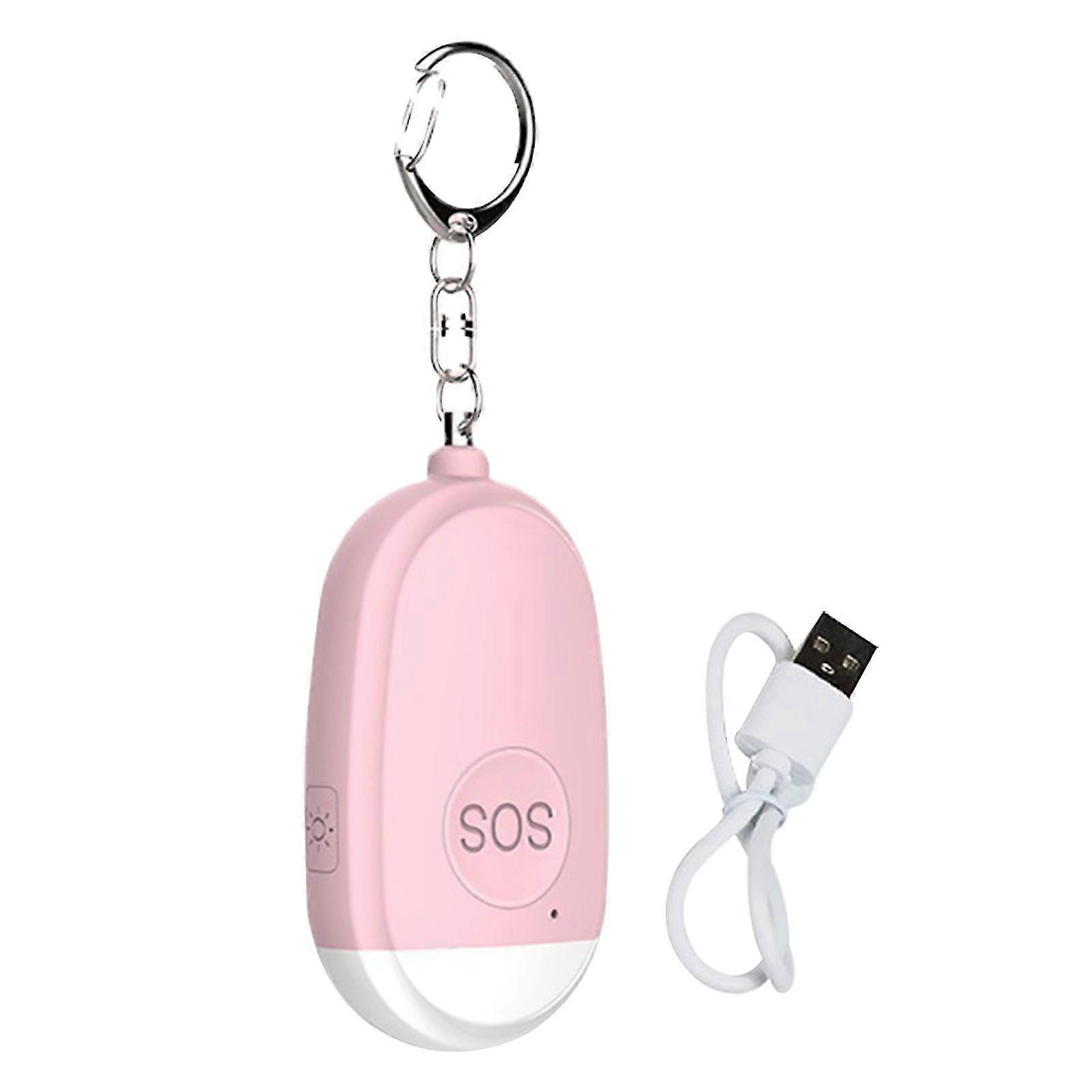 Mini Portable For Women USB Rechargeable Personal Alarm Pull Ring Light Flashing
