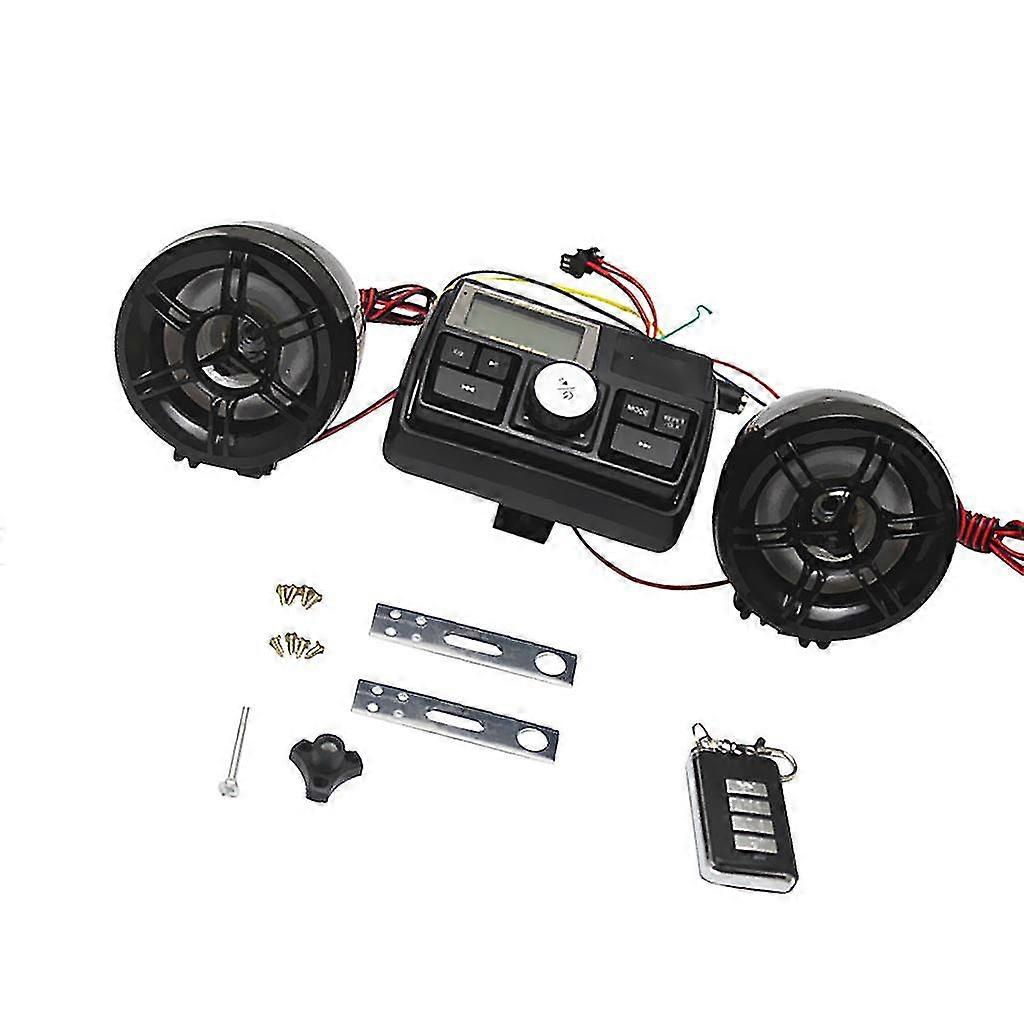 Motorcycle Handlebar Audio System Mp3 Usb Sd Fm Radio Speaker Kit
