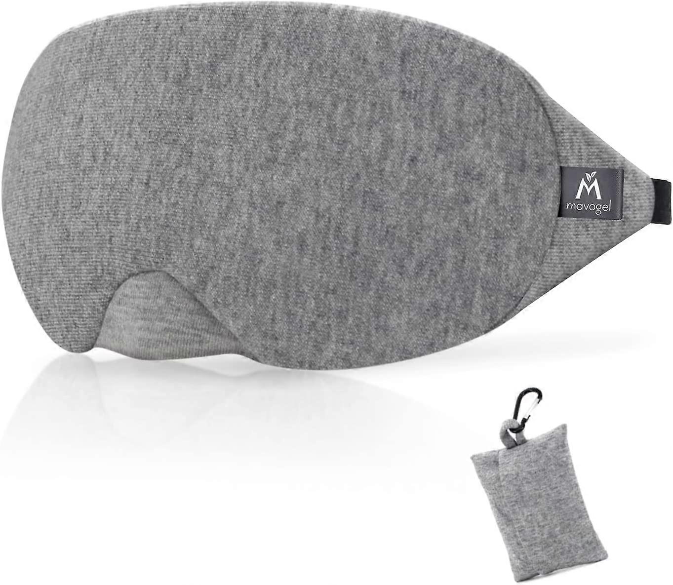 Sleep mask for men and women, light proof sleep mask in modern design, soft and comfortable with gray travel bag