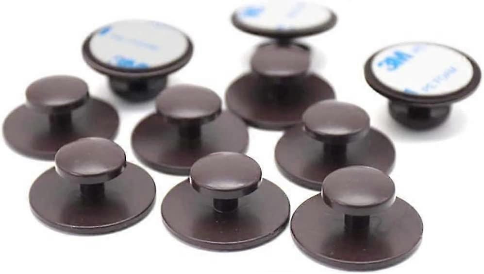 10 Pcs Self-Stick Drawer Knobs Pull Handle (Brown)3M Cabinet Knobs Drawer Auxiliary Pulls Handle Helper Kitchen Sliding Door Window Wardrobe Handle St