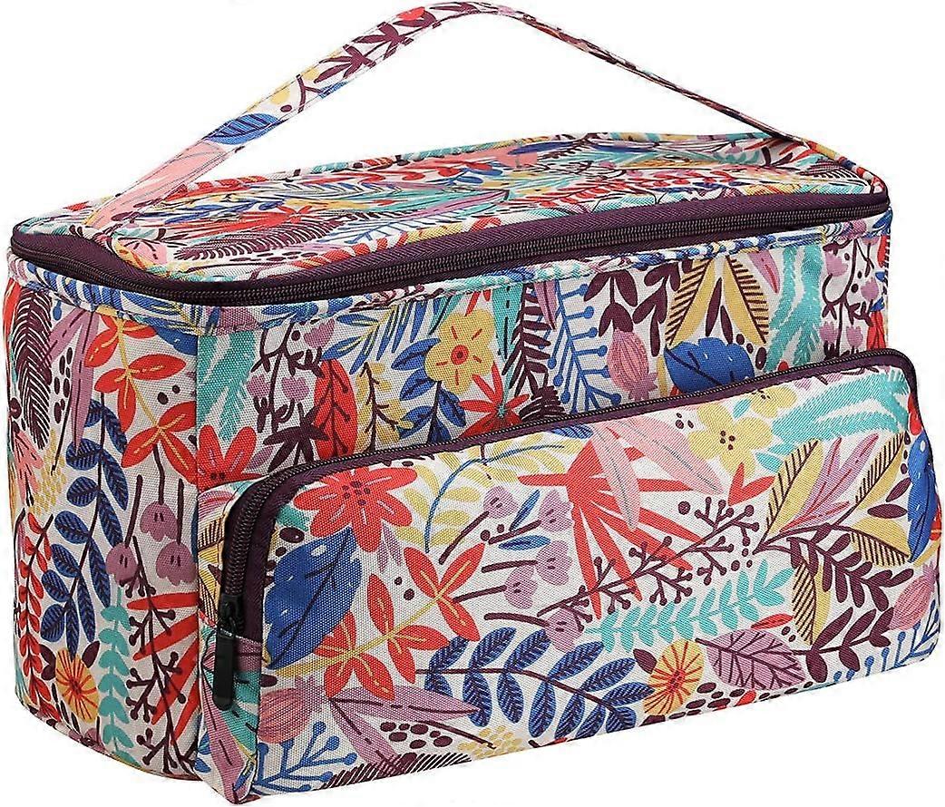 Orange Barrel Leaf Textile Yarn Organizer, Yarn Knitting Organizer with Delicate Pattern, Portable Knitting Organizer - Great for Knitters