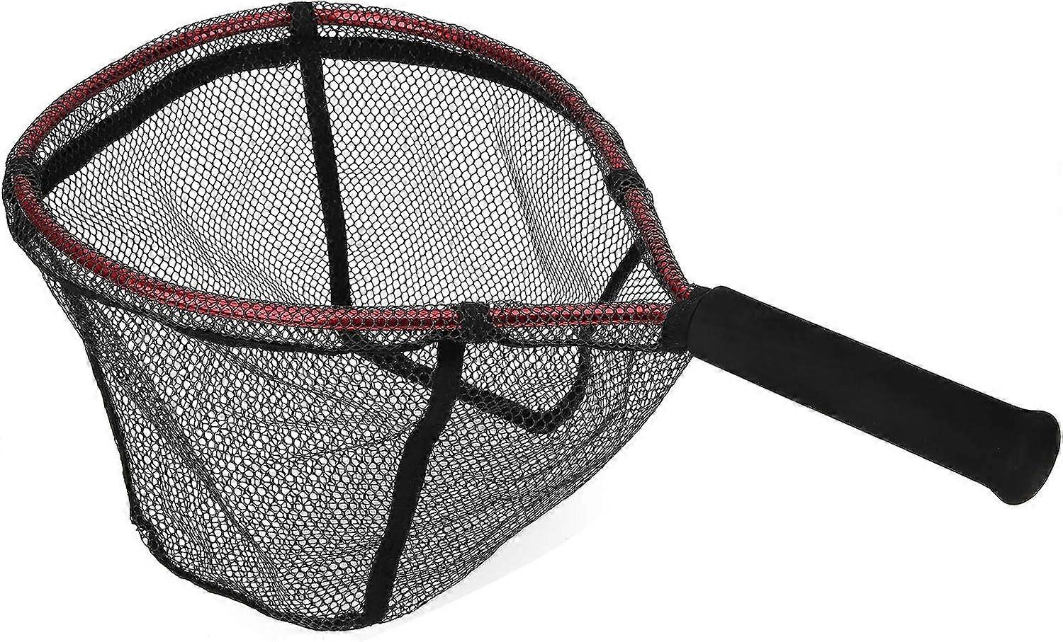 Aluminium Alloy Handheld Fish Landing Net,Floating Fishing Net, Portable Small Hand Brailer Rubber Coated Landing Net for Kayak, Steelhead, Salmon, Bo
