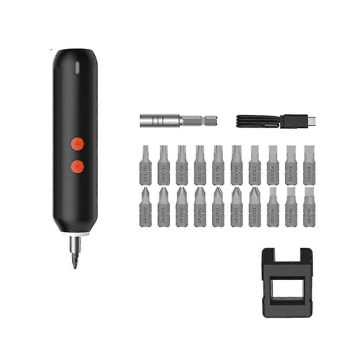 Electric Screwdriver Set Cordless, Rechargeable With Led Lights, 20pcs Bits, Extension Rod