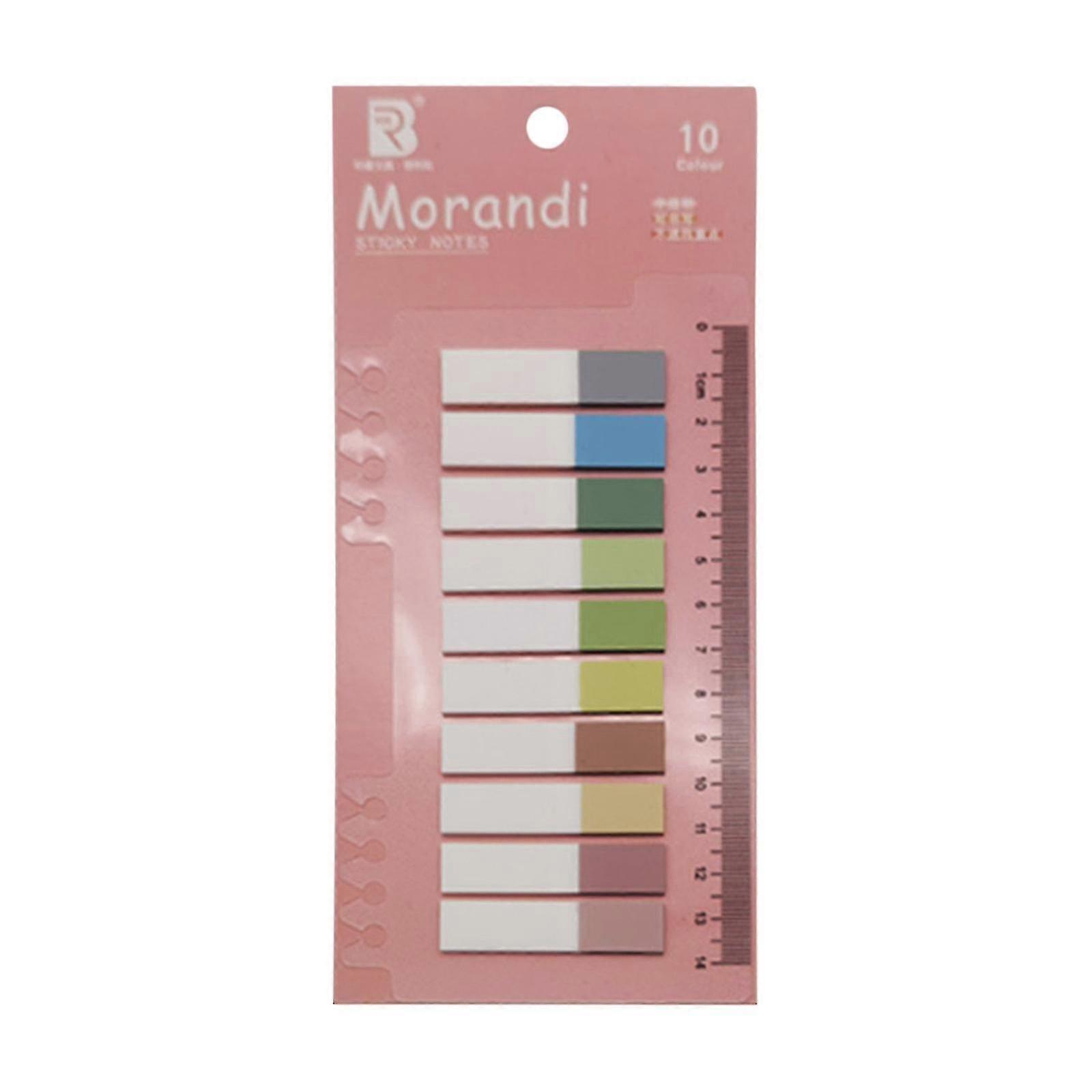 Morandi Color Transparent Pet Sticky Notes N Times Stickers Index Stickers Sticky Notes Stickers Ruler Bookmarks