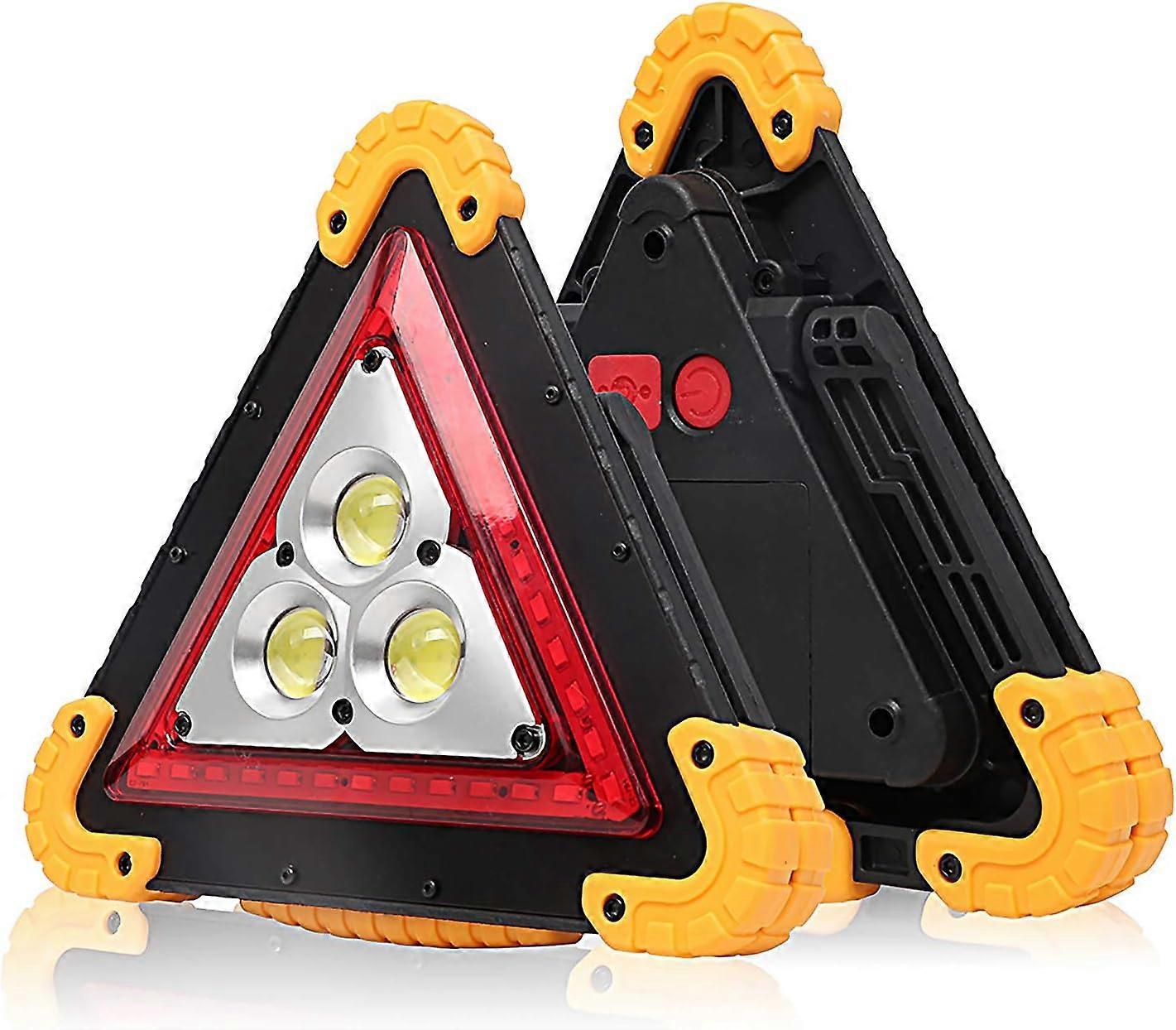 Warning Triangles, LED Car Alarm Light Waterproof Triangular Emergency Lamp (No Battery Included)