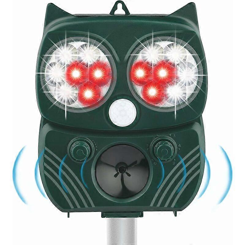 Professional Ultrasonic Cat Repeller Solar Animal Repeller IP66 Waterproof Adjustable Frequency Infrared Sensor Extension Torses Dogs Cats Birds