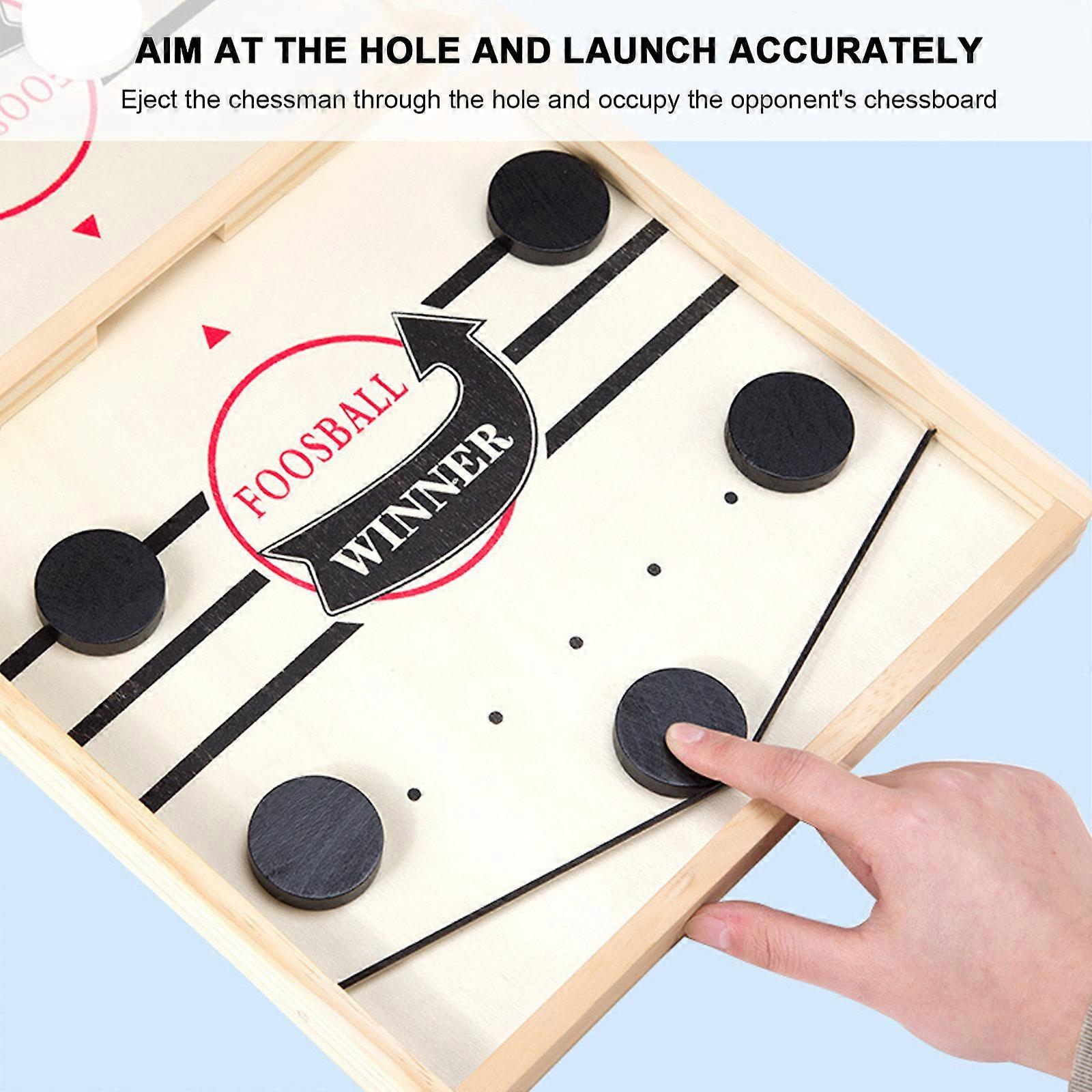 100% New,Sling Puck Game, Chess Game Set, Fast Sling Puck Game with Chess Game, 2 in 1 Board Game Set