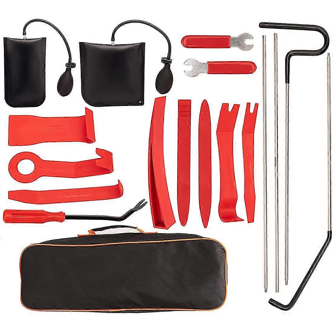 Auto-Werkzeugsatz mit Luftkeilsackpumpe, Langstrecken-Werkzeug-Auto-Lockout-Kit, Entriegelungstür-Kit, Auto Rem