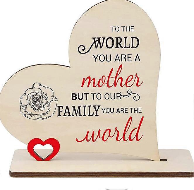 Gave træ hjerte ornament til mor