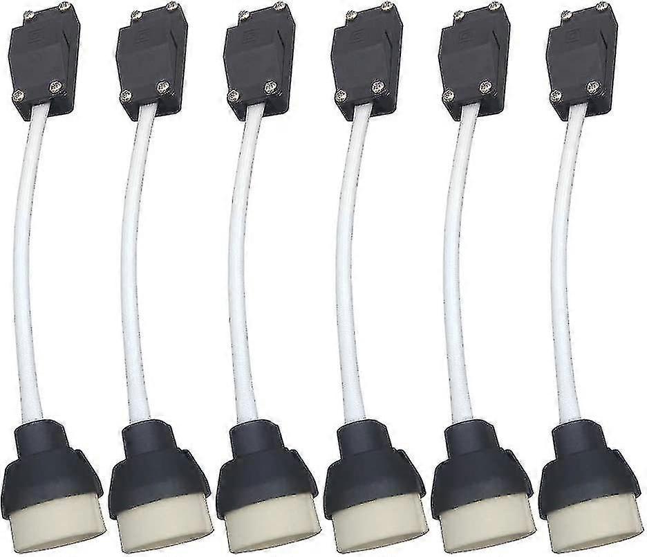 (6 Pack) Gu10 Lamp Holder Ceramic Base And Terminal Block/bridge With Cable And Insulation