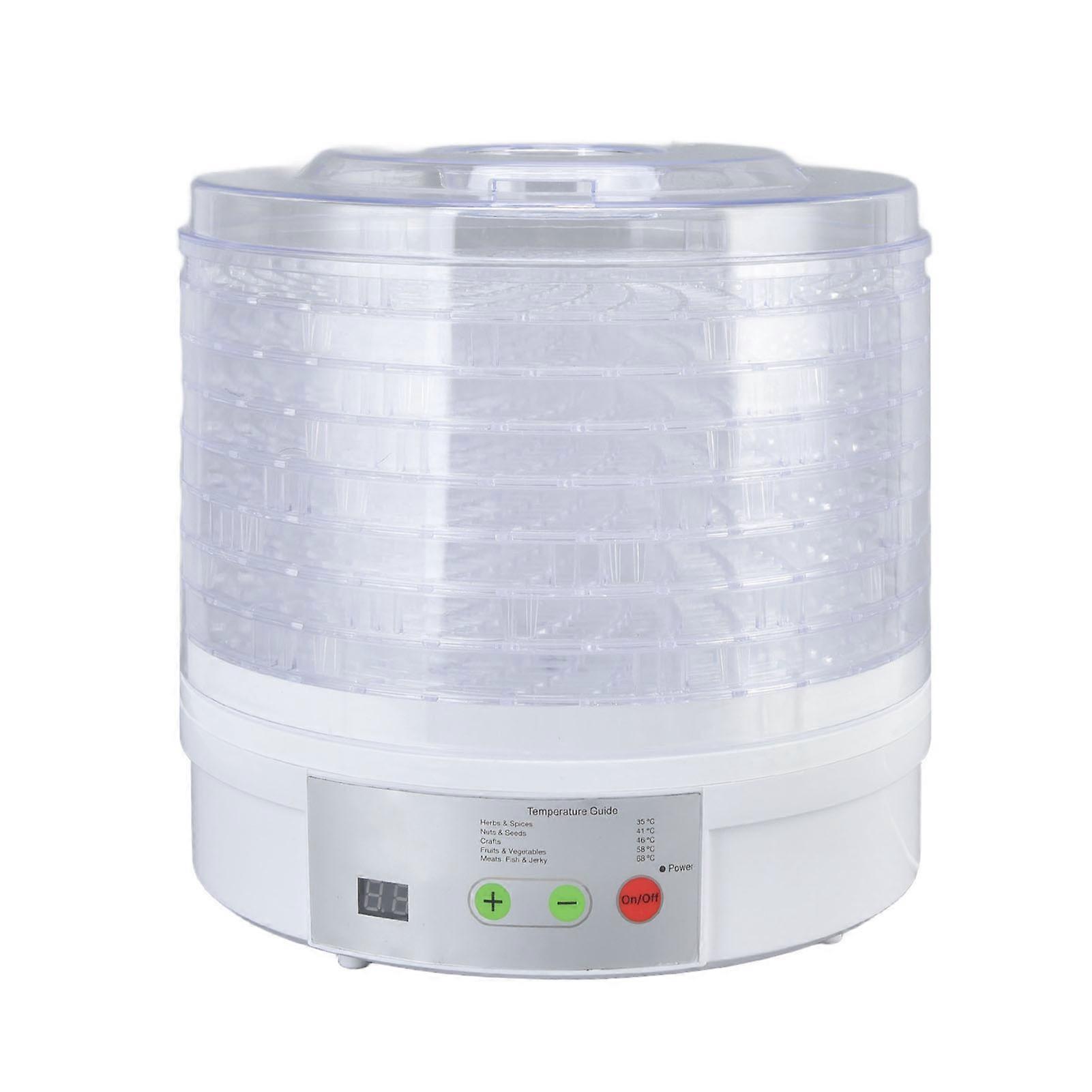 Essiccatore per alimenti 350W BPA Free Rimovibile 8 vassoi Essiccatore elettrico per alimenti per carne essiccata Frutta Verdura BiancoUK Spina 220V