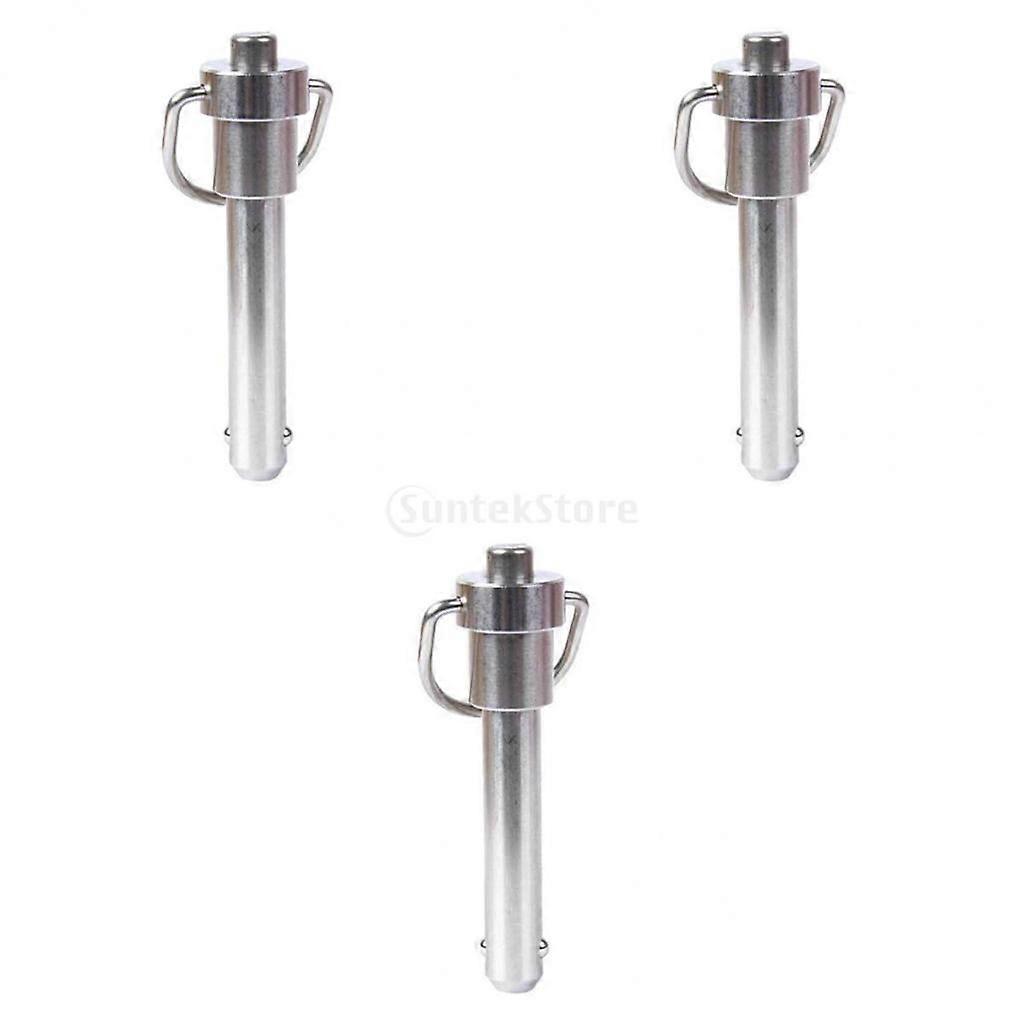 3PCS Rings Handle Ball Lock Pins Quick Release 40mm/30mm/25mm Silver