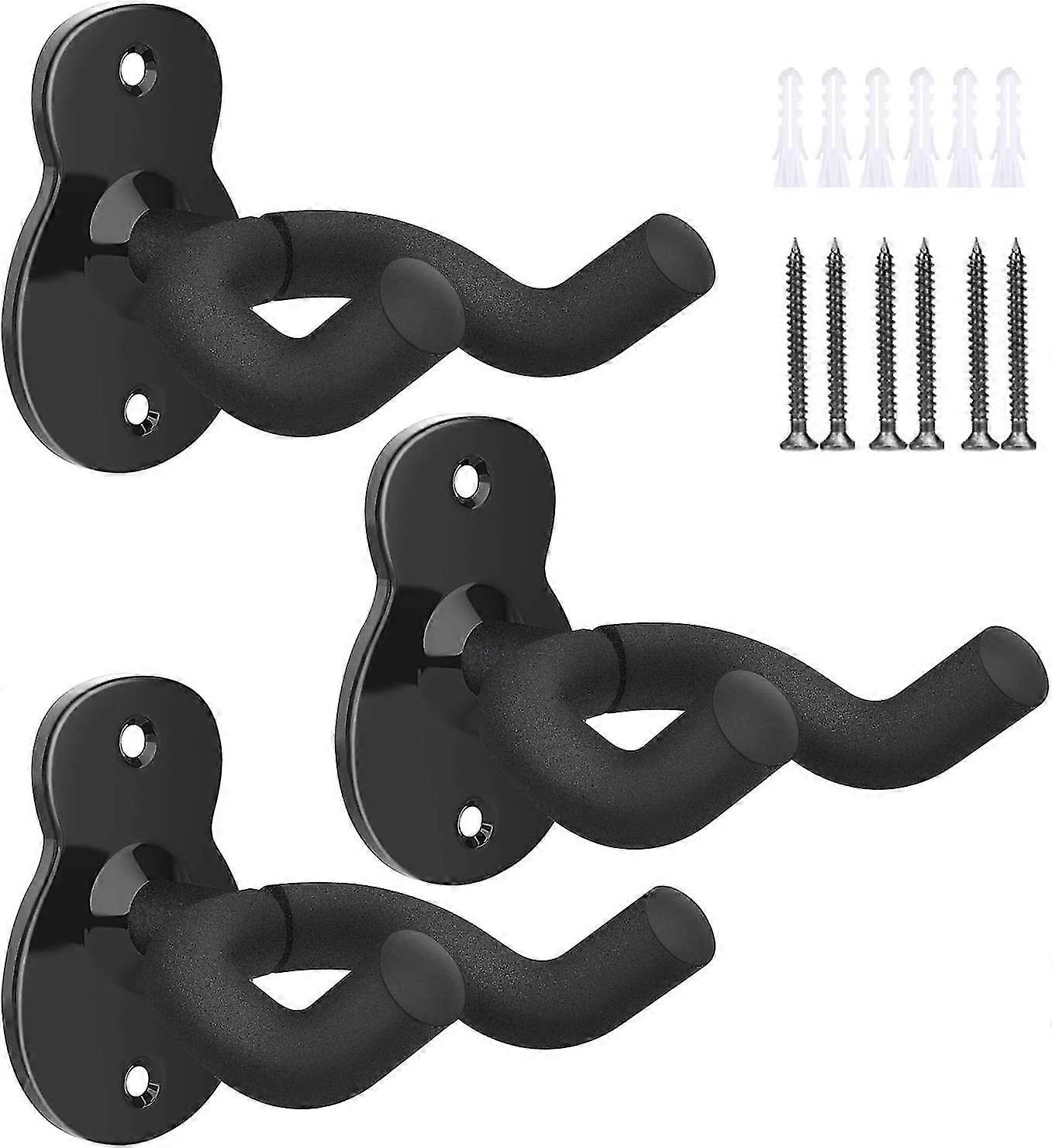 Guitar Wall Mounted Guitar Stand Swivel Guitar Hook Ukulele Hanger 3 Pieces