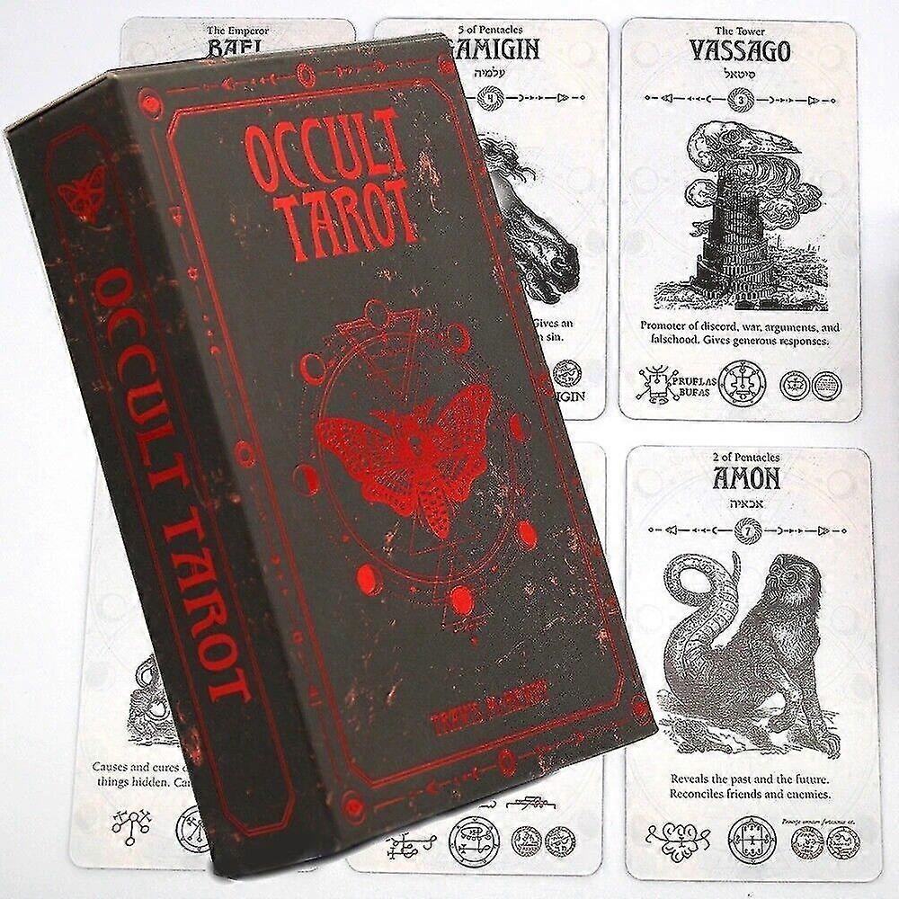 Occult Tarot 78 Cards English Version Fun Deck Table Divination Board Games