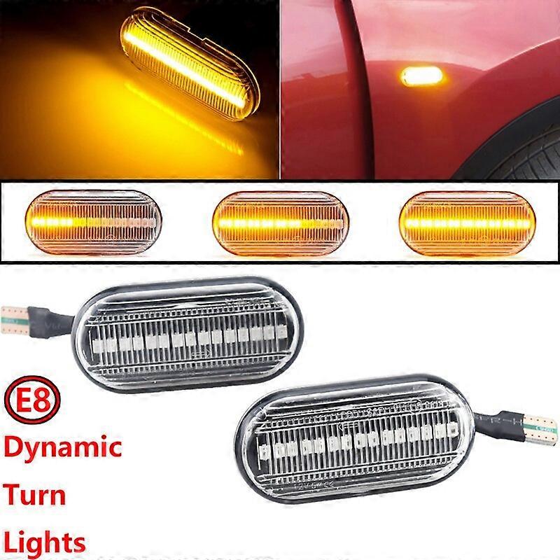 2x Led Dynamic Turn Signal Lights Side Marker For Renault Clio Trafic Kangoo Twigo Dacia Logan Duster Nissan Interstar Primastar Motor Vehicle Lightin