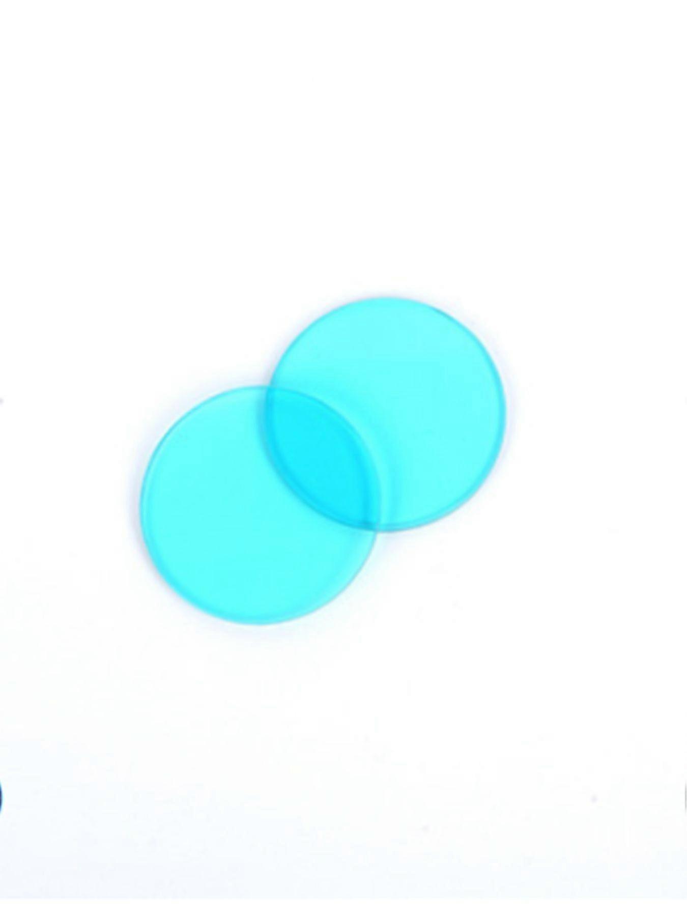 2 pièces de diamètre de taille totale 27,5 mm et 1,5 mm d’épaisseur filtre passe-bas IR coupé en verre bleu pour caméra BMPCC 4K