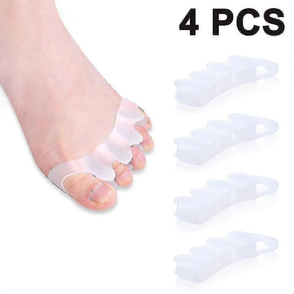 4 Pcs Toe Separators For Overlapping Toes And Restore Crooked Toes