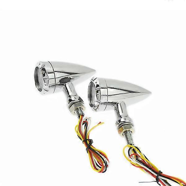 Motorcycle Black Chrome 10mm Indicator Turn Signal Light LED Flashing Brake Lamp For Harley Chopper Cruiser Custom For Honda