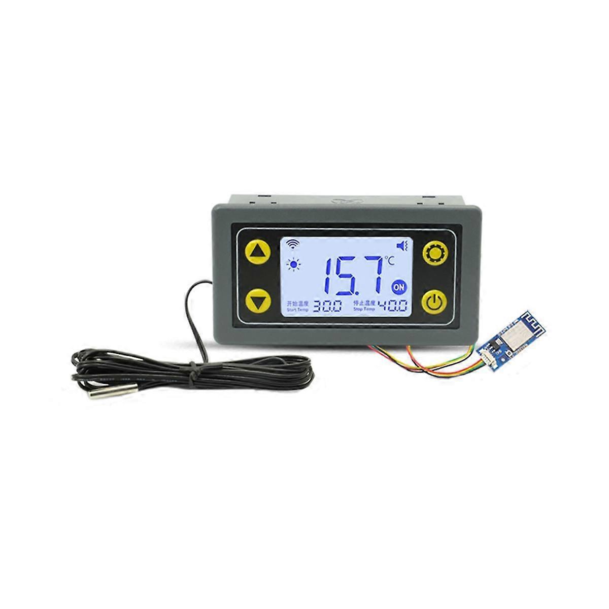 ST10W 10A ekstern WIFI termostat temperaturregulatormodul DC6-30V oppvarming APP timing arbeidstemperatur meter A