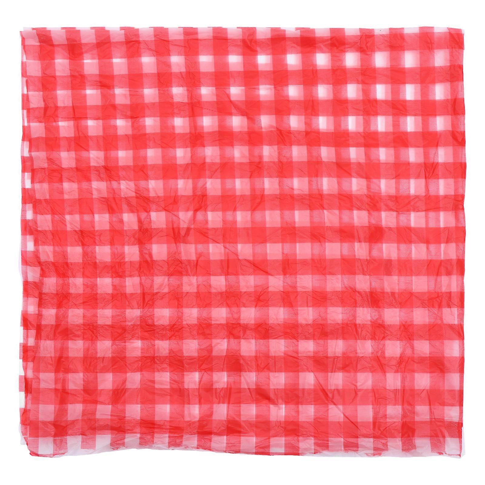 10Pcs Disposable Tablecloth Checkered Pattern Printed Table Covers for Party