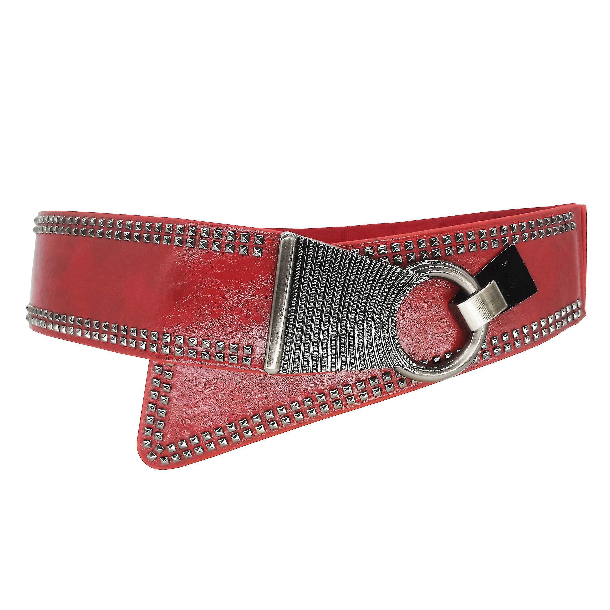 Red Corset Belts For Women Fashion Vintage Wide Waist Belt Decor