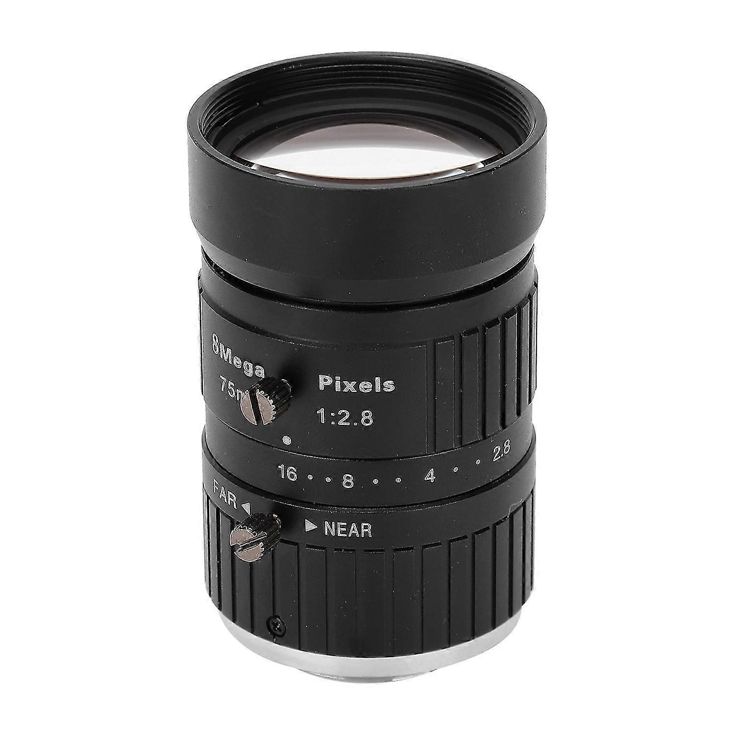 8MP Lens C Mount 75mm Focal Length 1in Image Format Manual Aperture for Industrial Camera