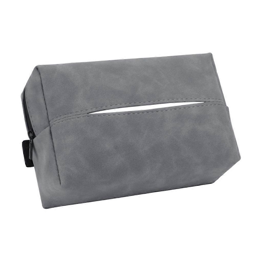 Universal Car Sun-Visor Tissue Box Holder PU Leather Tissue Box Cover Cases