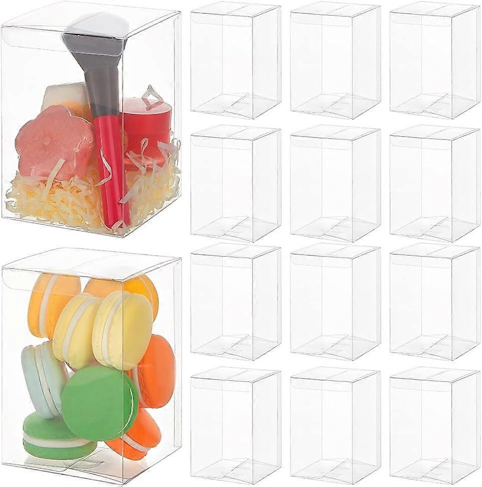 Transparent Plastic PVC Box Gift Packaging Waterproof Folding Box Rectangle 8x8x12cm
