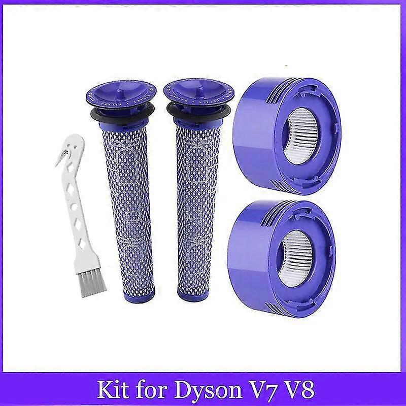 Excellent For Dyson V7 V8 Cordless Vacuum Cleaners Replacement Pre-filter And Post- Filter Pre Filter + Hepa Post-filter Kit Accessories