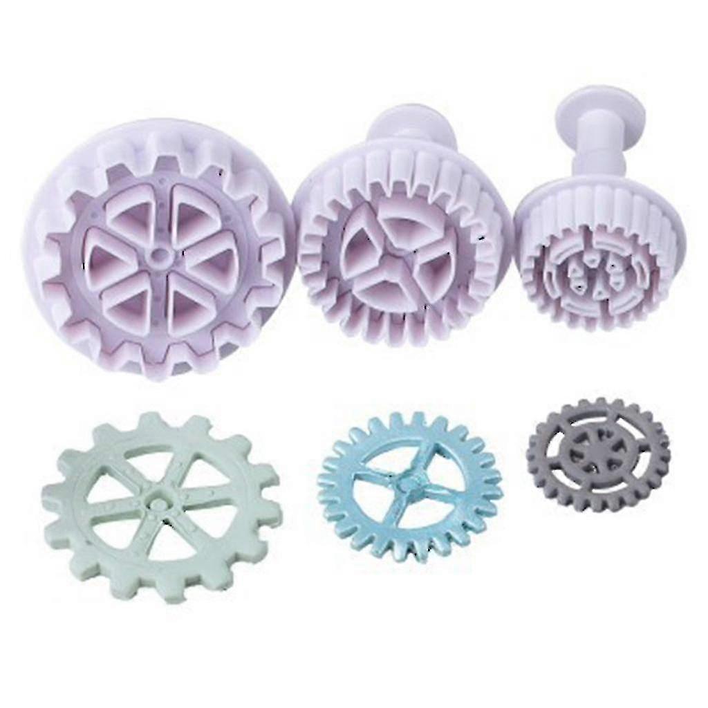 Kunststoff Zahnrad Ausstechformen Steampunk Fondant Formen Zahnräder Form Fondant Kuchenformen-MXBC