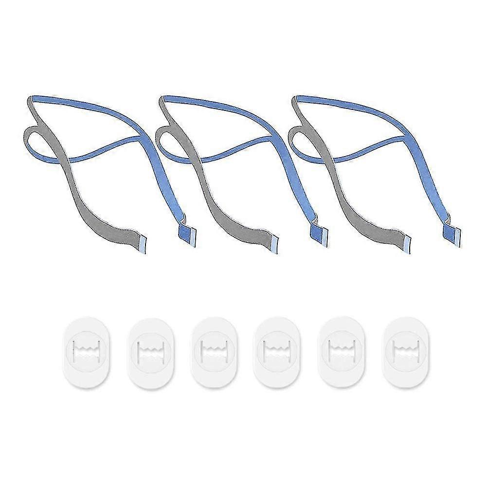 Replacement Headgear Compatible P10 Nasal Pillow Cpap Strap 2 Shoulder Straps And 4 Adjustment Clips Tw