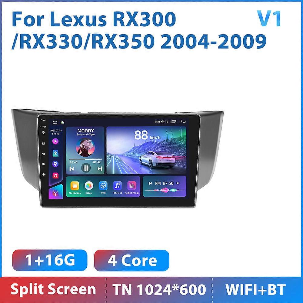 Redkid Moteur Multimédia Radio Carplay Android Mobil untuk Lexus RX300/RX330/RX350 2004-2009 2 Din A