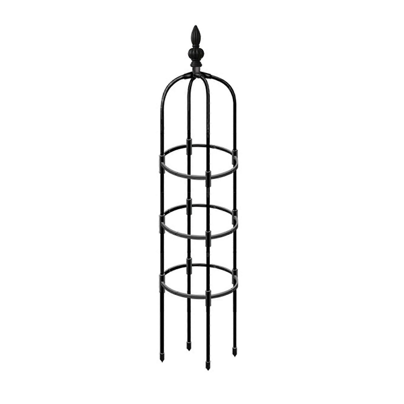 Best Seller-Plant Support Climbing Frame Garden Obelisk Trellis Set Spliced Steel Gardening Tools Durable Black Plants Stand Rack
