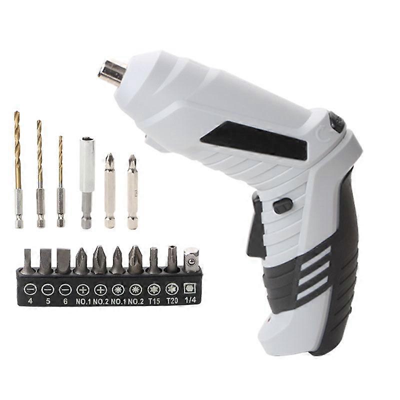 Cordless Drill Driver Screwdriver - USB Charging 2-Direction Rotation LED Lamp
