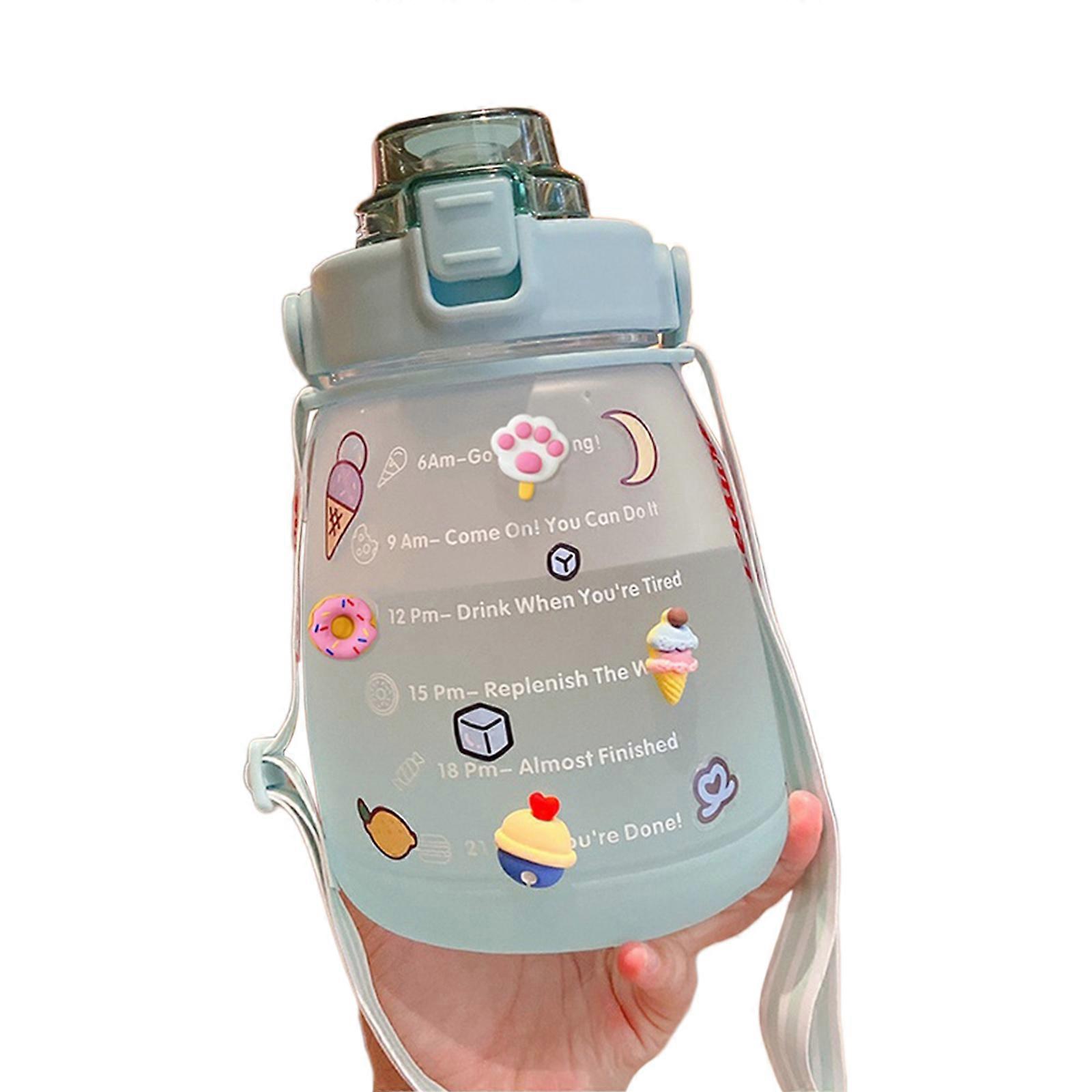 1300ml Water Bottle with Removable Strap and Inspirational Quotes - BPA Free