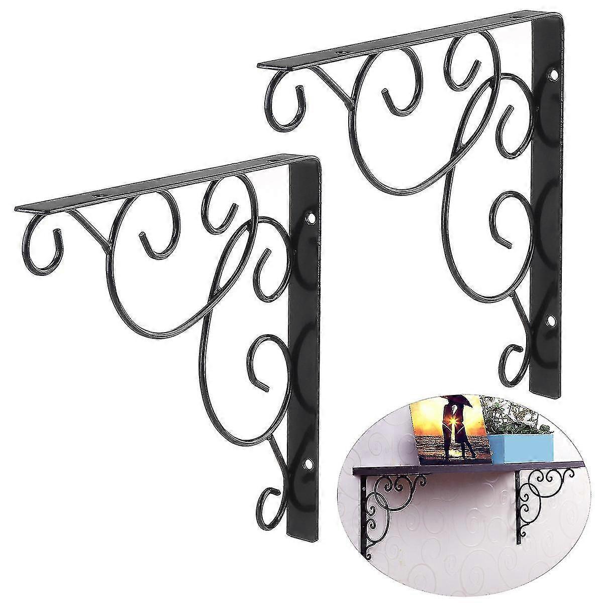 2pcs Shelf Bracket Practical Bookrack Bracket Calpboard Support For Home Inside