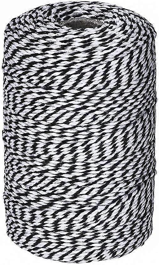 Sort og hvidt garn, bomuldsbagerens garn bomuldssnorgarn til ferien