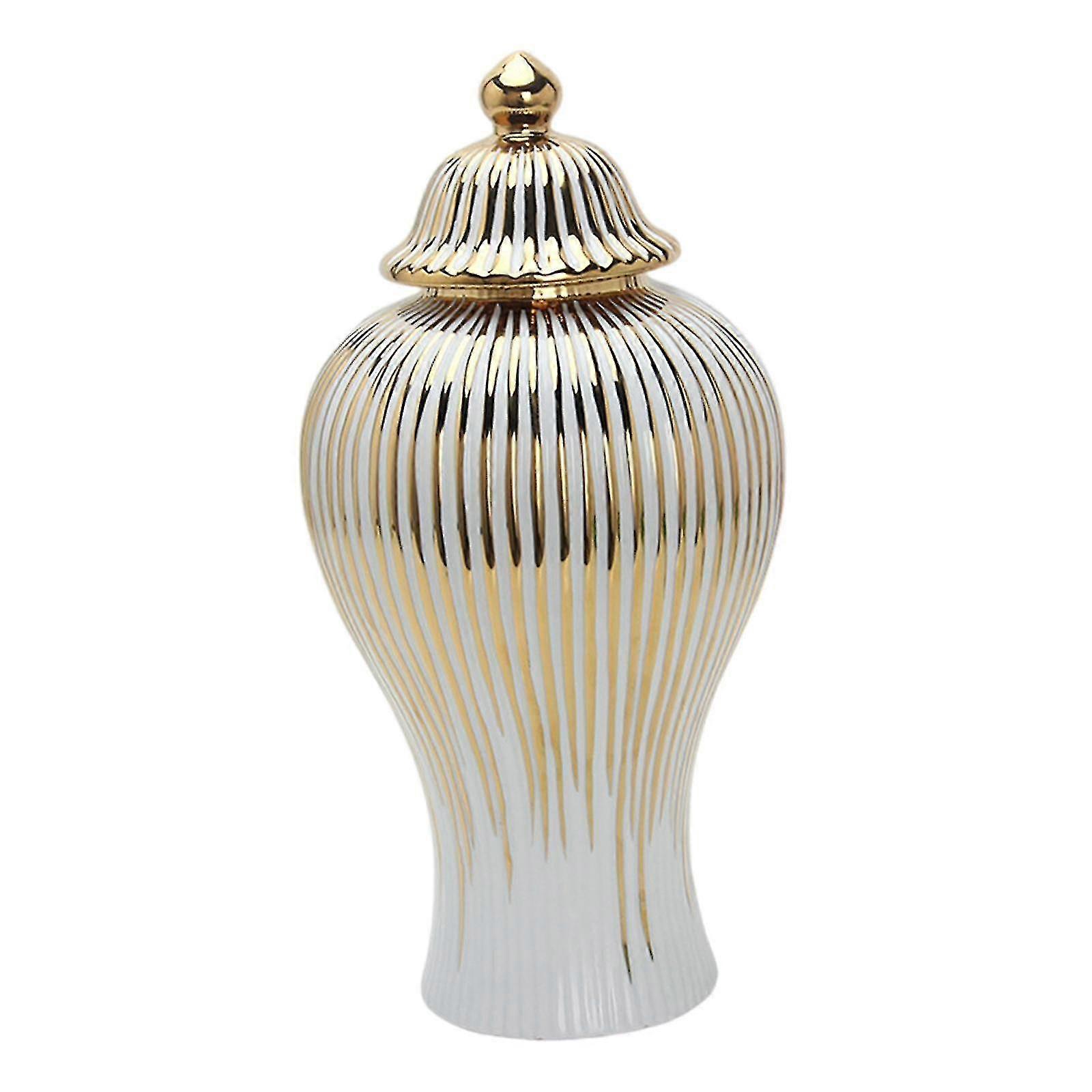 Modern Ceramic Ginger Jar Vase With Lid Home Decoration