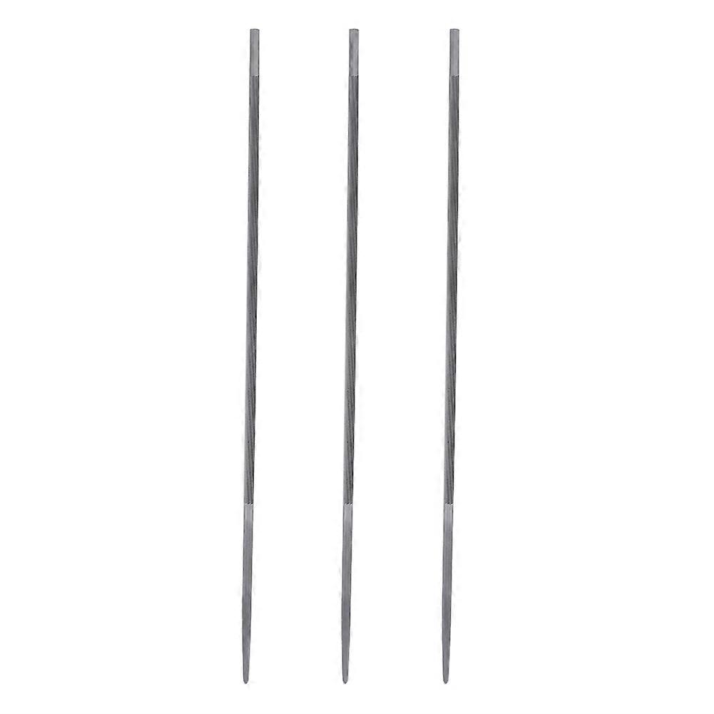 3pcs 3/16in 4.8mm Woodworking Chainsaw Chain Sharpener File Tool Accessory Kit