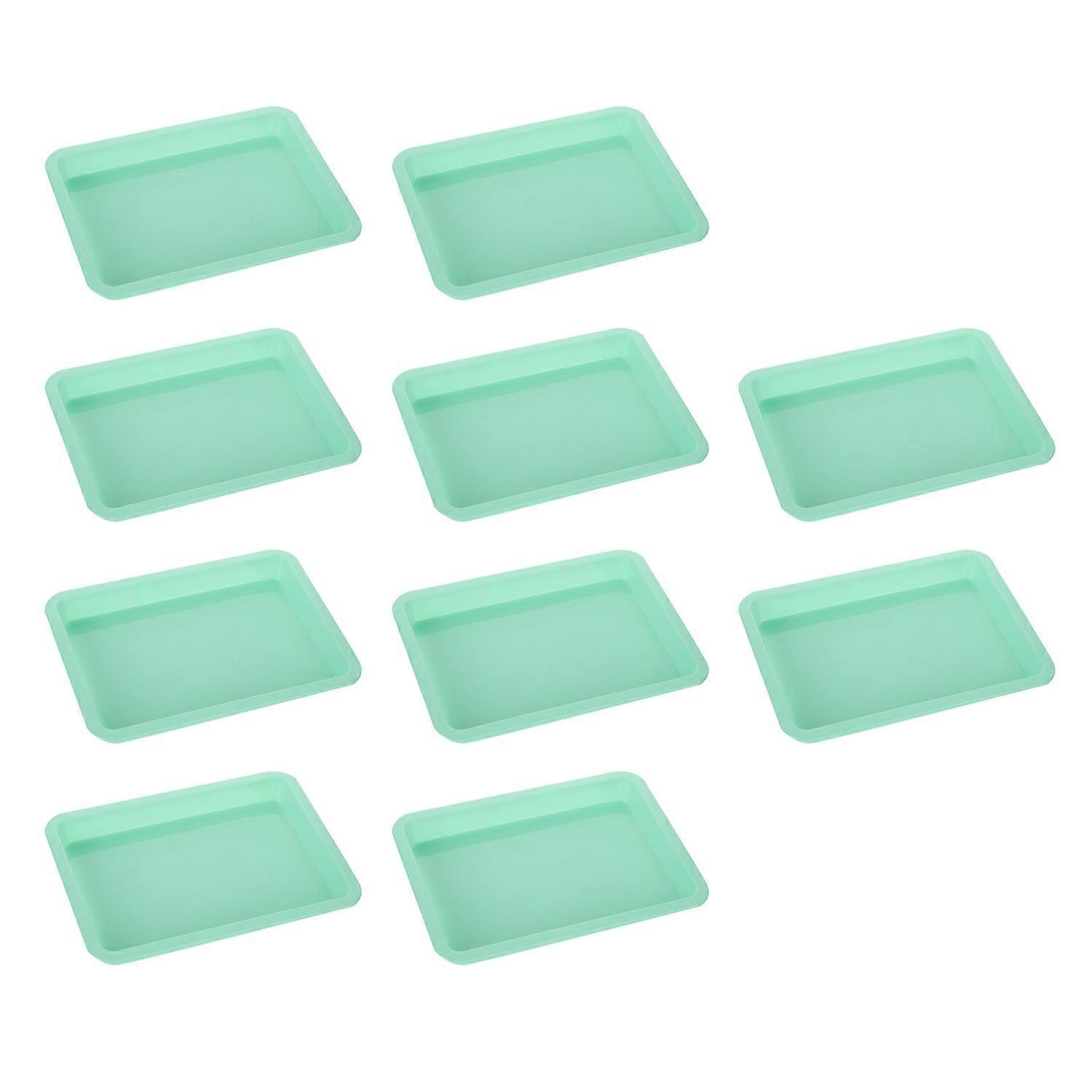 10Pcs Painting Plates Plastic Art Trays Stackable Non-Slip Design Widely Used Easy to Clean DIY