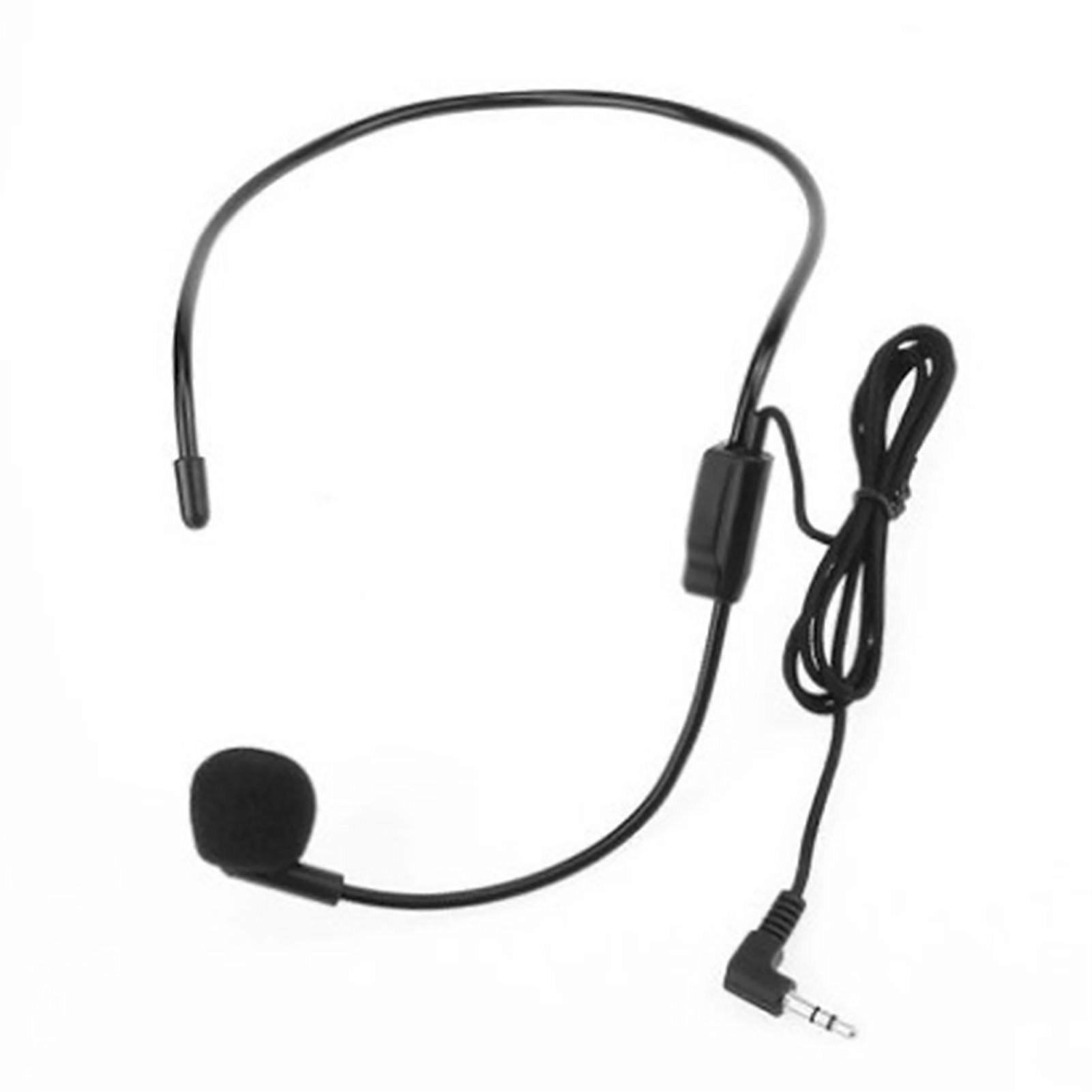 Wired Microphone Headset 3.5mm Clear Sound Plug And Play Adjustable Angle Lectures Microphone  for Conference Speech Teaching