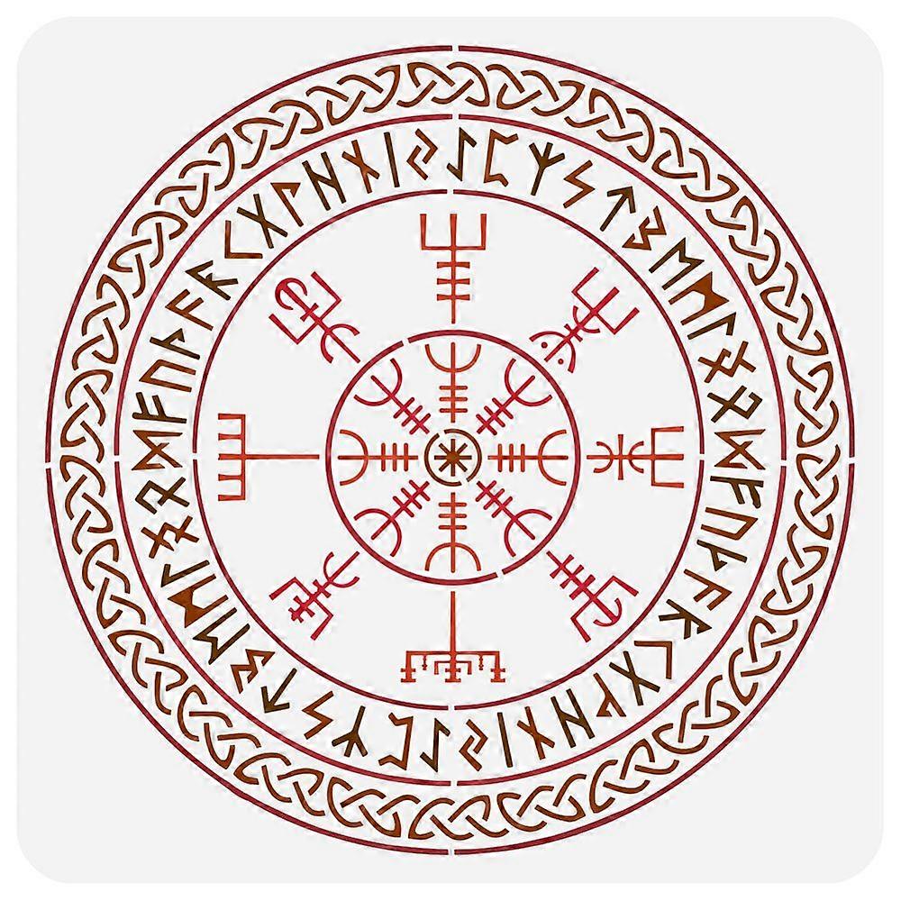 1pcペット中空アウトドローイングペイントステンシルDIYスクラップブックフォトアルバムシンボル30x30cm