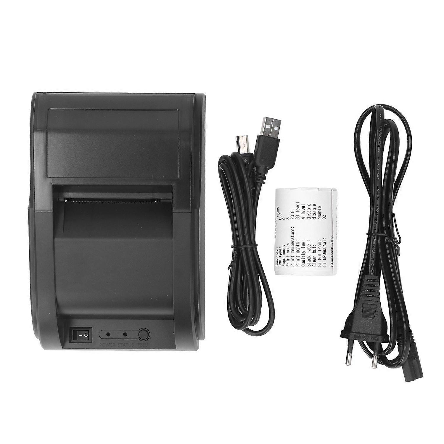 Thermal Printer 203dpi High Speed Desktop Receipt Label Printing Machine USB BT Connection Voice Bro