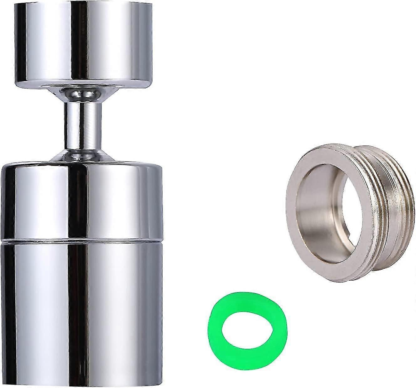 Faucet Aerator, 360 Degree Swivel Head, Brass Adjustable 2 Modes Faucet Bubbler Filter With Nozzle Adapters - For Kitchen / Bathroom Faucet Female Thr