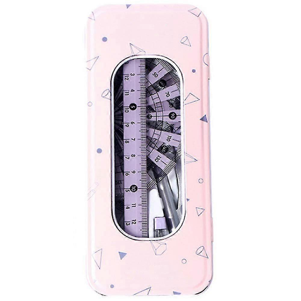 8 Pieces Student Math Geometry Tool Set Drawing Compass, Includes Compass Ruler Pencil Eraser Protractor ener