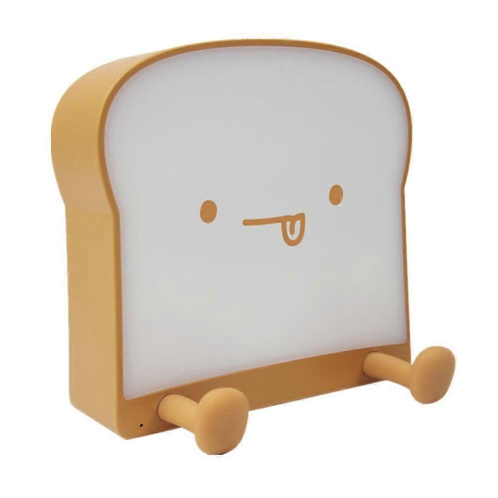 Toast Bread Night Light Usb Charging Clap Ti Light Single And Double-sided Luminous Square Bread Shaped Bedside Light