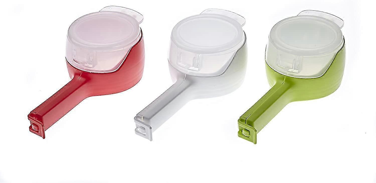 Set Of 3 Closure And Spout For Bags - Bag Closure Clip And Clamp