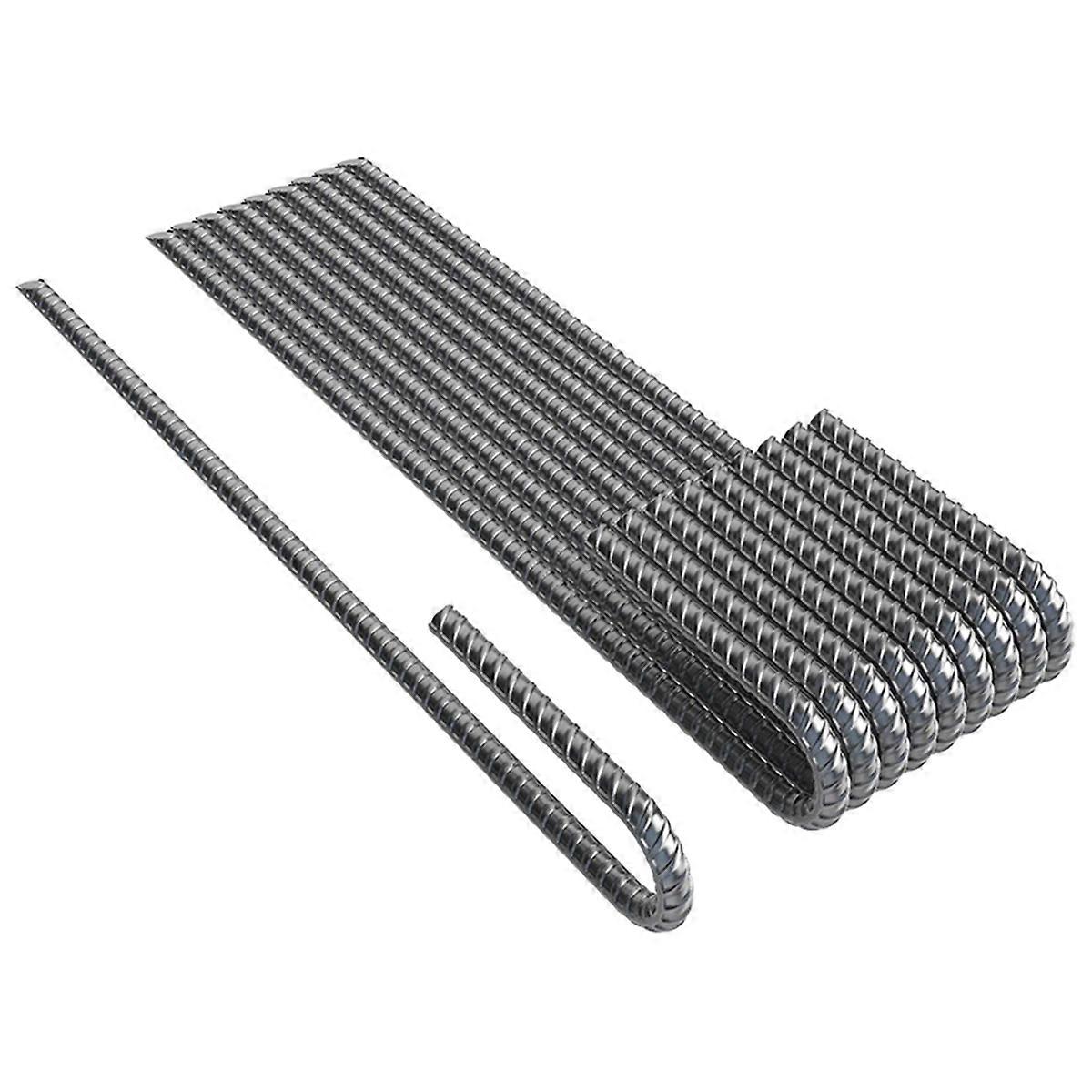 Rebar Stakes J Hook Extra Coated Steel Ground Anchors with Chisel Point End 10PCS